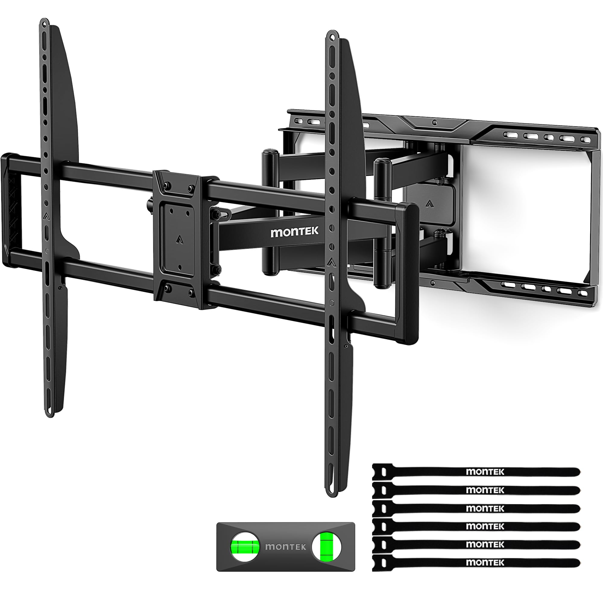 monTEK Heavy Duty TV Wall Mount for 50-100 Inch TVs up to 165 lbs, 4X Load Tested, Dual Arms Full Motion Bracket with Tool-Free Tilt, Swivel & Extend, Max VESA 900x600mm, Fits 12"/16"/18"/24" Studs