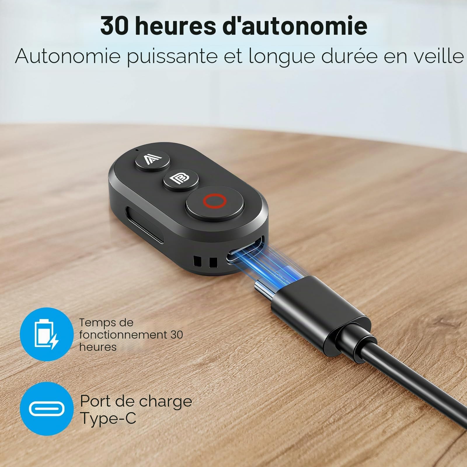 REYGEAK Télécommande Compatible avec Les caméras DJI Action 6/Aion 5 Pro/Action 4/Osmo 360, portée de 25 m, Suivi précis des mouvements, Bracelet Intelligent, Support vélo