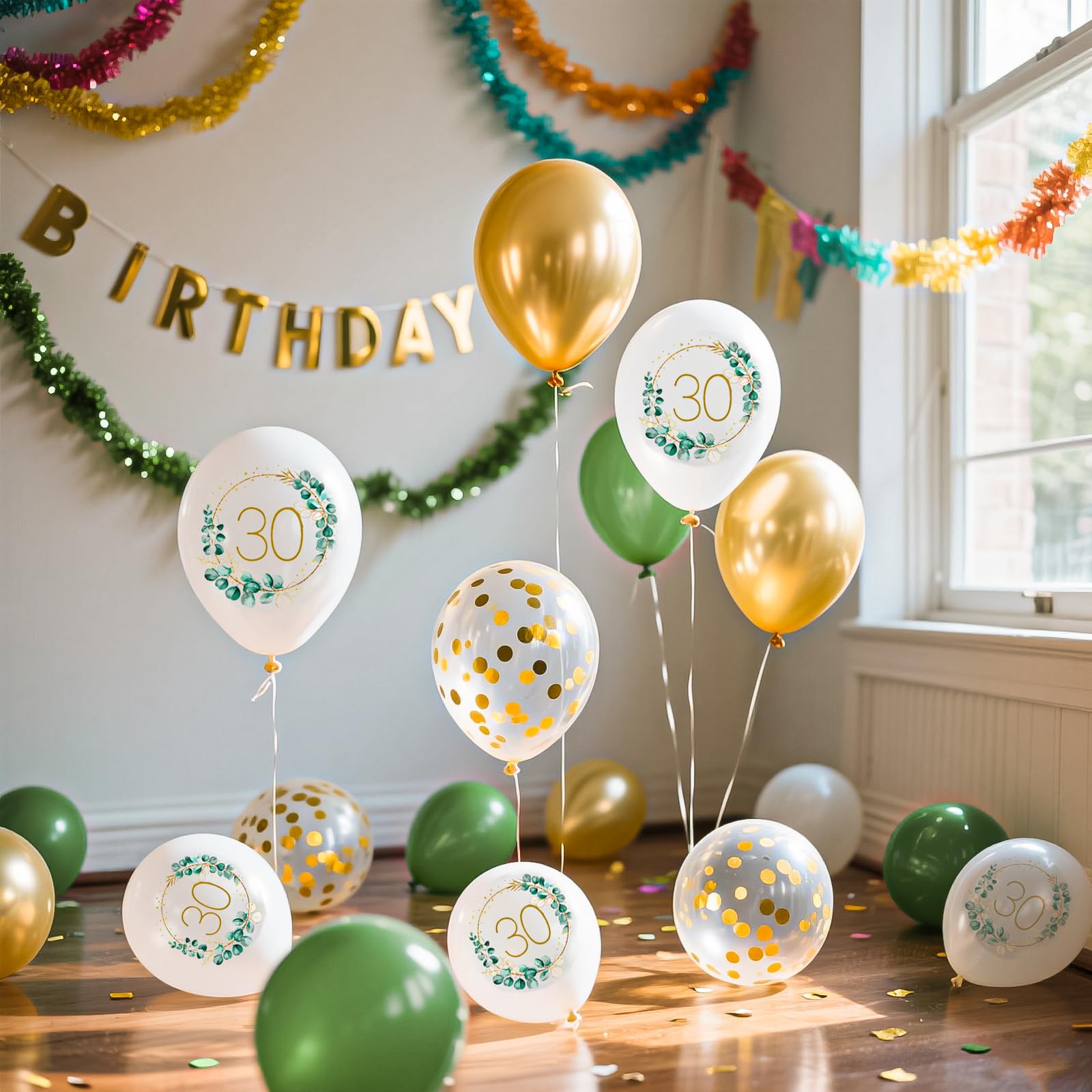HLEIUKT Kit Ballons Anniversaire 50 Ans, Ballon Vert Olive
