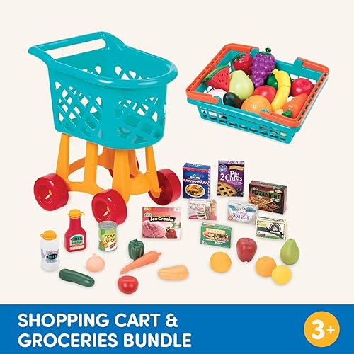 Miniatura 6 de Battat Juego de comestibles de lujo - Comida de juguete para niños pequeños - Juguete de carrito de compras - Más de 20 artículos de comida de