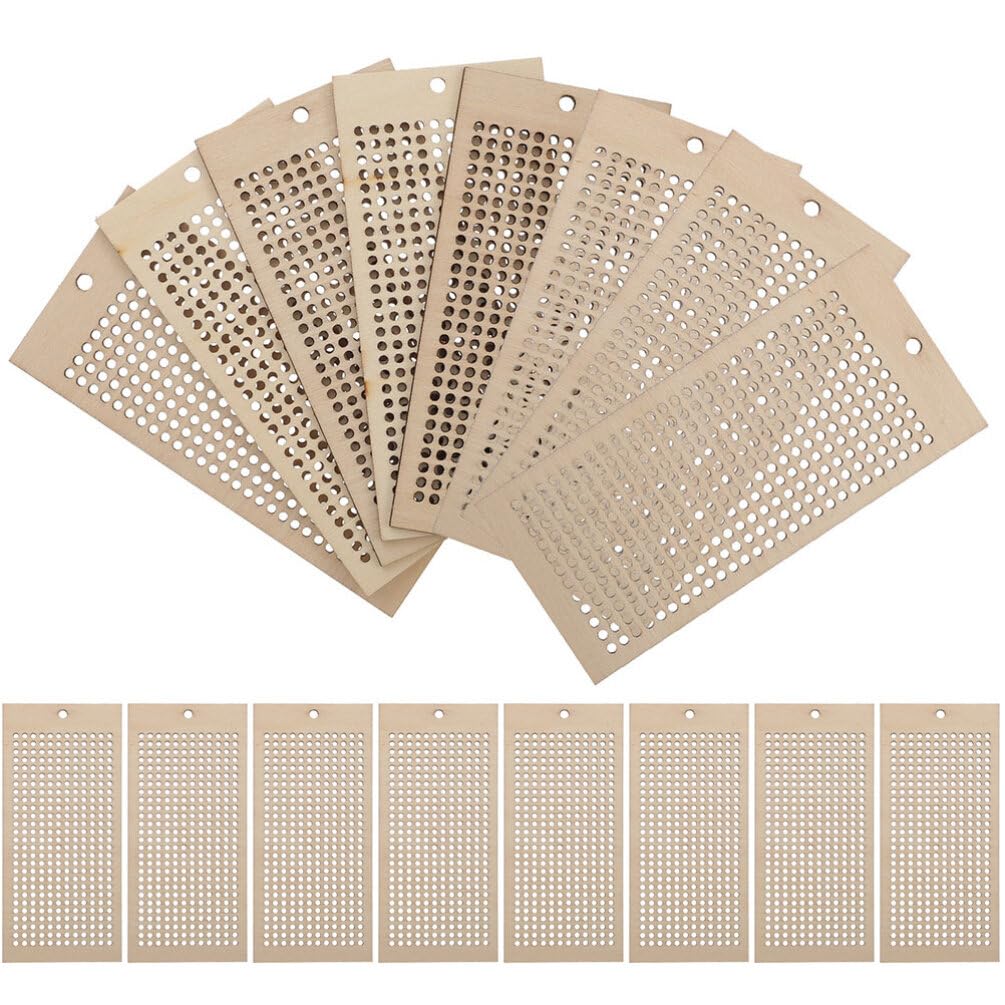 Operitacx 16pcs Wooden Bookmark Cross Stitch Kits, Cross Stitch Bookmark Kits, DIY Embroidery s for DIY Crafts