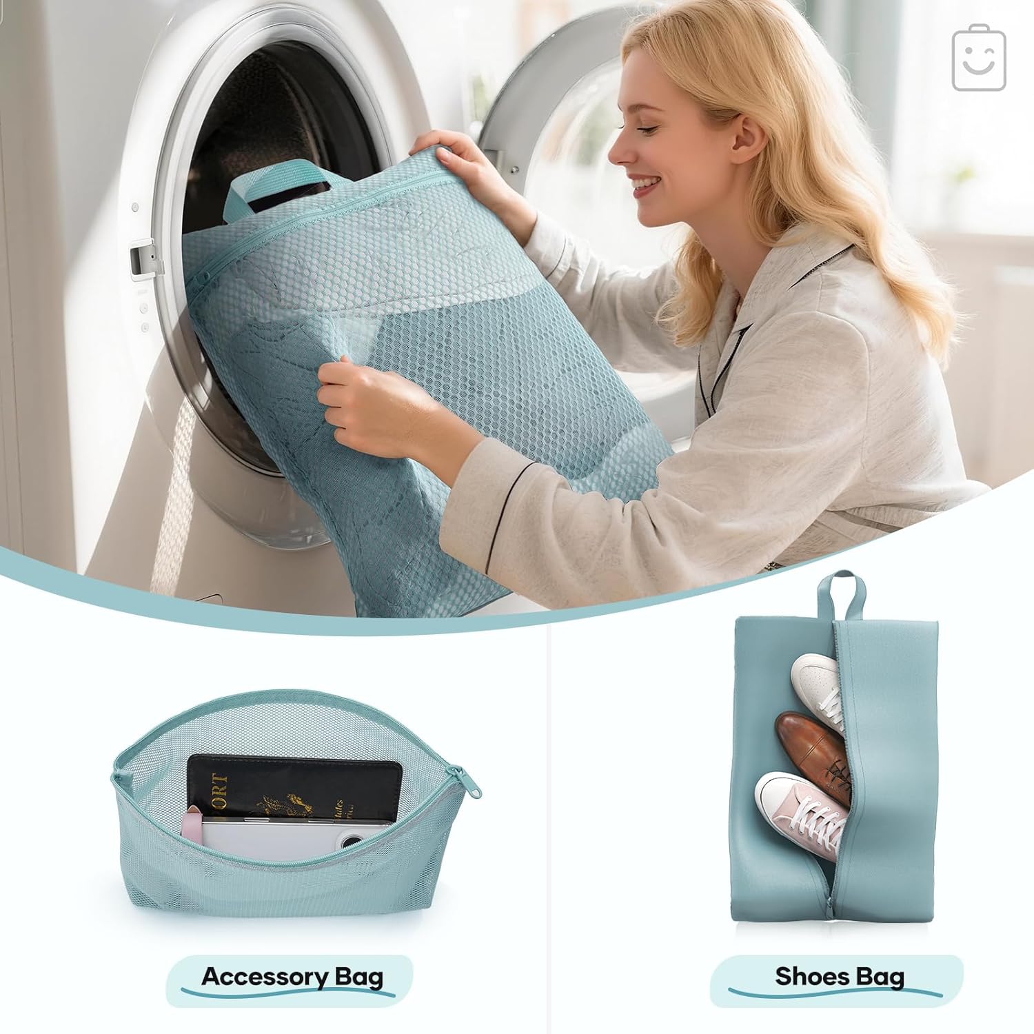 Veken 11 Set Compression Packing Cubes for Travel Essentials,Compressible Expandable Large Luggage Suitcase Organizer Bags for Clothing,Durable Space Saver Storage Bags with Toiletry Bags(Blue Gray) - Image 7