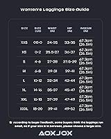 Vista 6 de Aoxjox Trinity - Leggings de entrenamiento de cintura alta para mujer, pantalones de yoga, 26.5 pulgadas