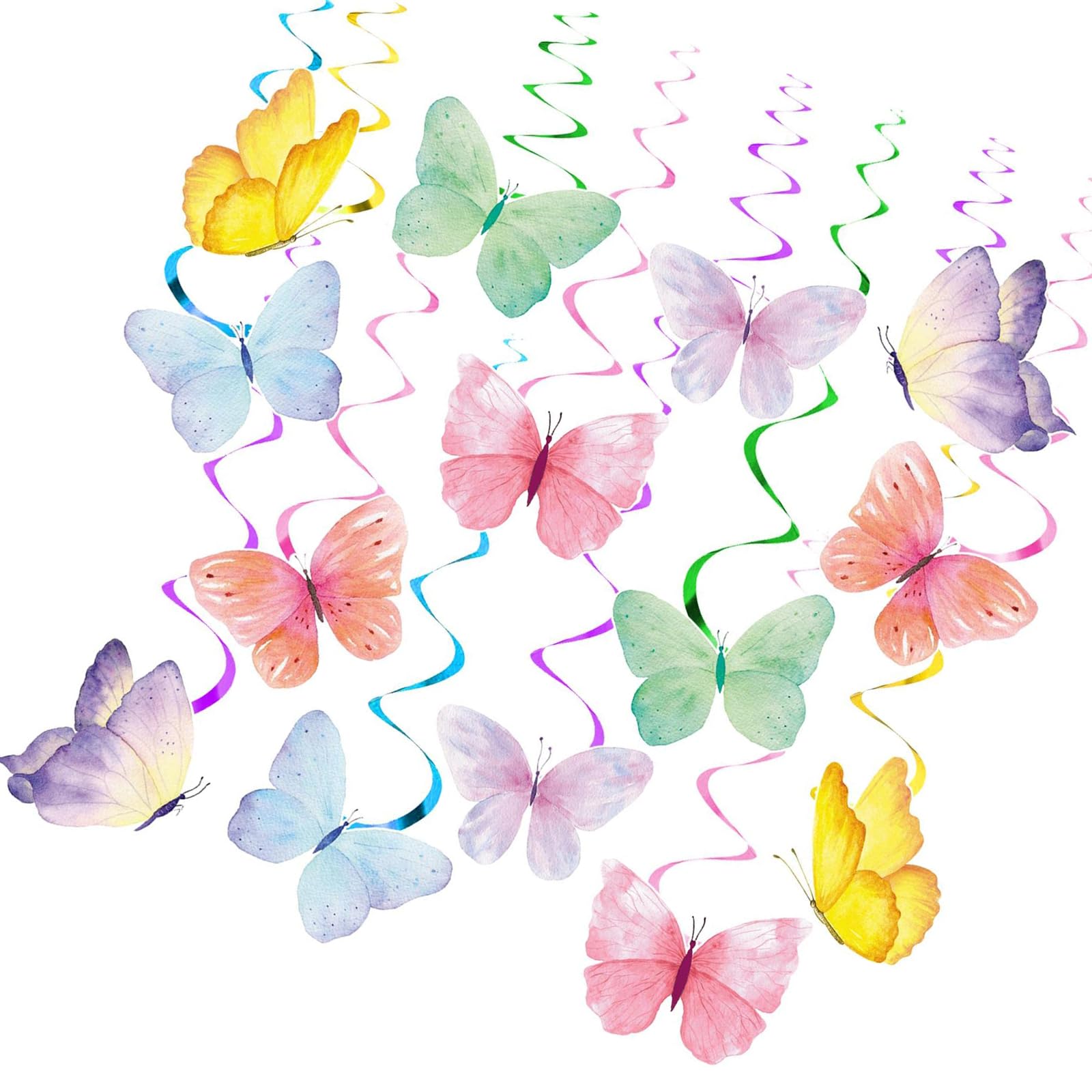 Aatpuss Butterfly Decoration, Cupcake Toppers, Cake Decoration, Suitable for Women's Birthdays