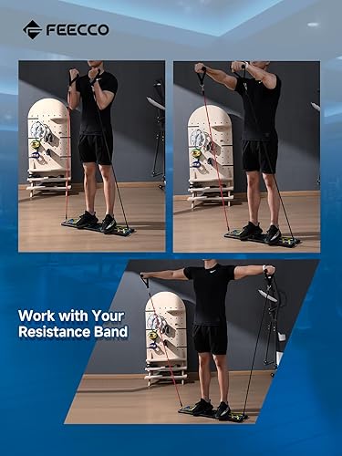 Miniatura 6 de FEECCO - Tabla de empujar, diseño plegable con asas suaves, para todos los tamaños de cuerpo