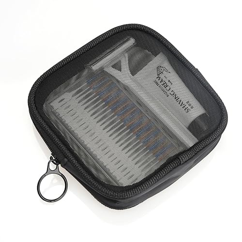 Miniatura 7 de patu Pequeña bolsa de malla transparente para maquillaje con cremallera para organizar el bolso de viaje, mini bolsa cuadrada, multiusos para