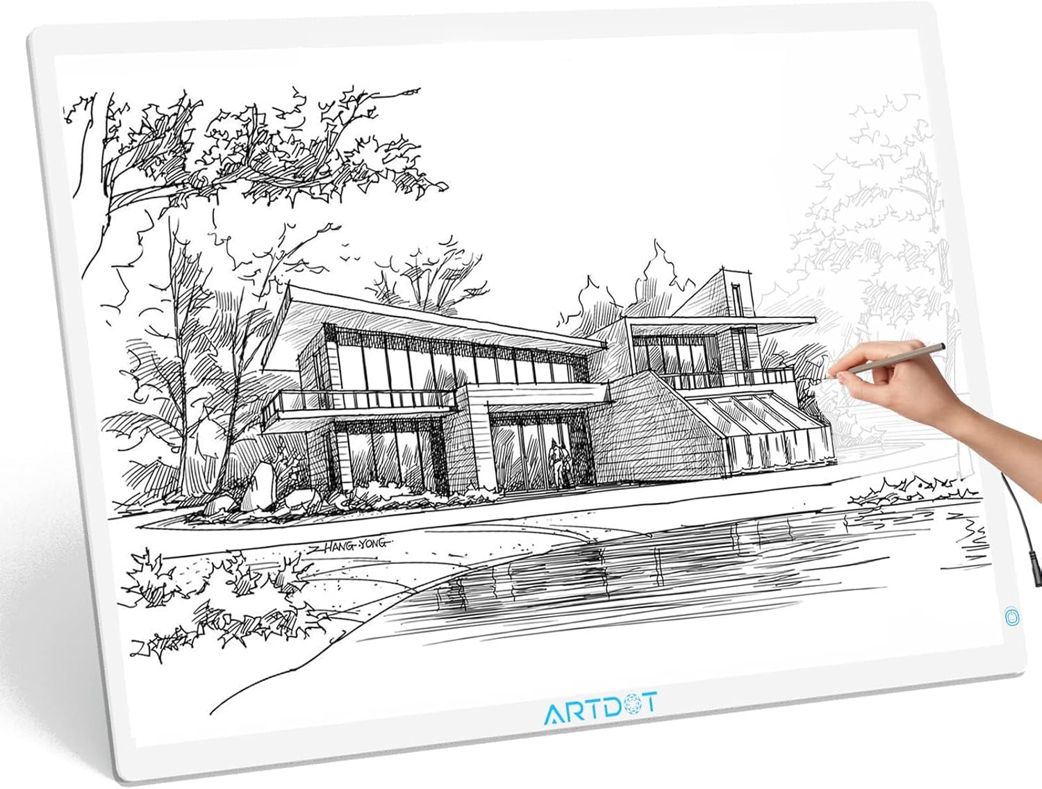 ARTDOT A1 Large LED Light Pad for Diamond Painting AC Powered Light Board Kit Adjustable Brightness Light Box Drawing for 5D Diamond Painting Kits A1 Light Pad