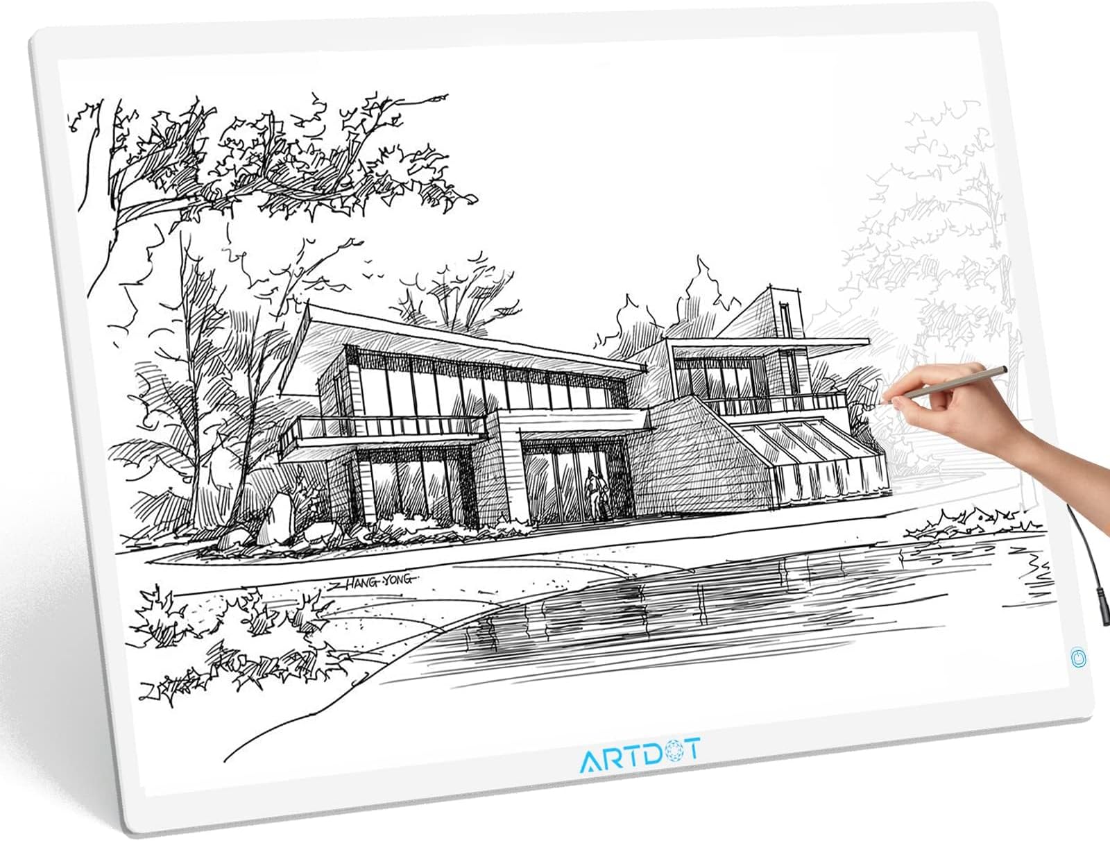 ARTDOT A1 Large LED Light Pad for Diamond Painting AC Powered Light Board Kit Adjustable Brightness Light Box Drawing for 5D Diamond Painting Kits