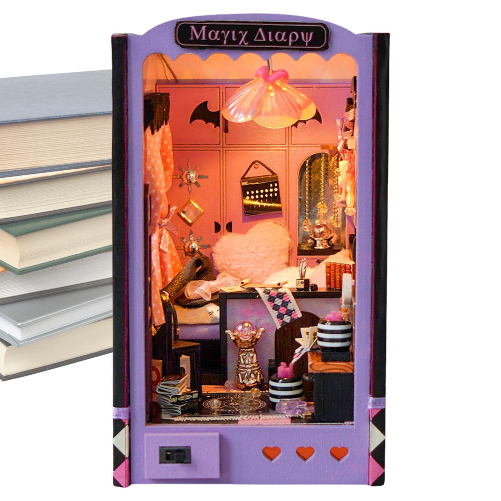 Serre-Livres Puzzle : Rangement Stable et Décor de Coin-Livre Miniature