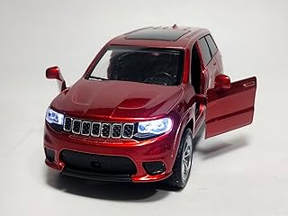 نموذج سيارة معدن متحركة، معدن، ١٢ سم، أحمر، مع إضاءة وصوت وفتح أبواب، بخاصية السحب للخلف + هدية