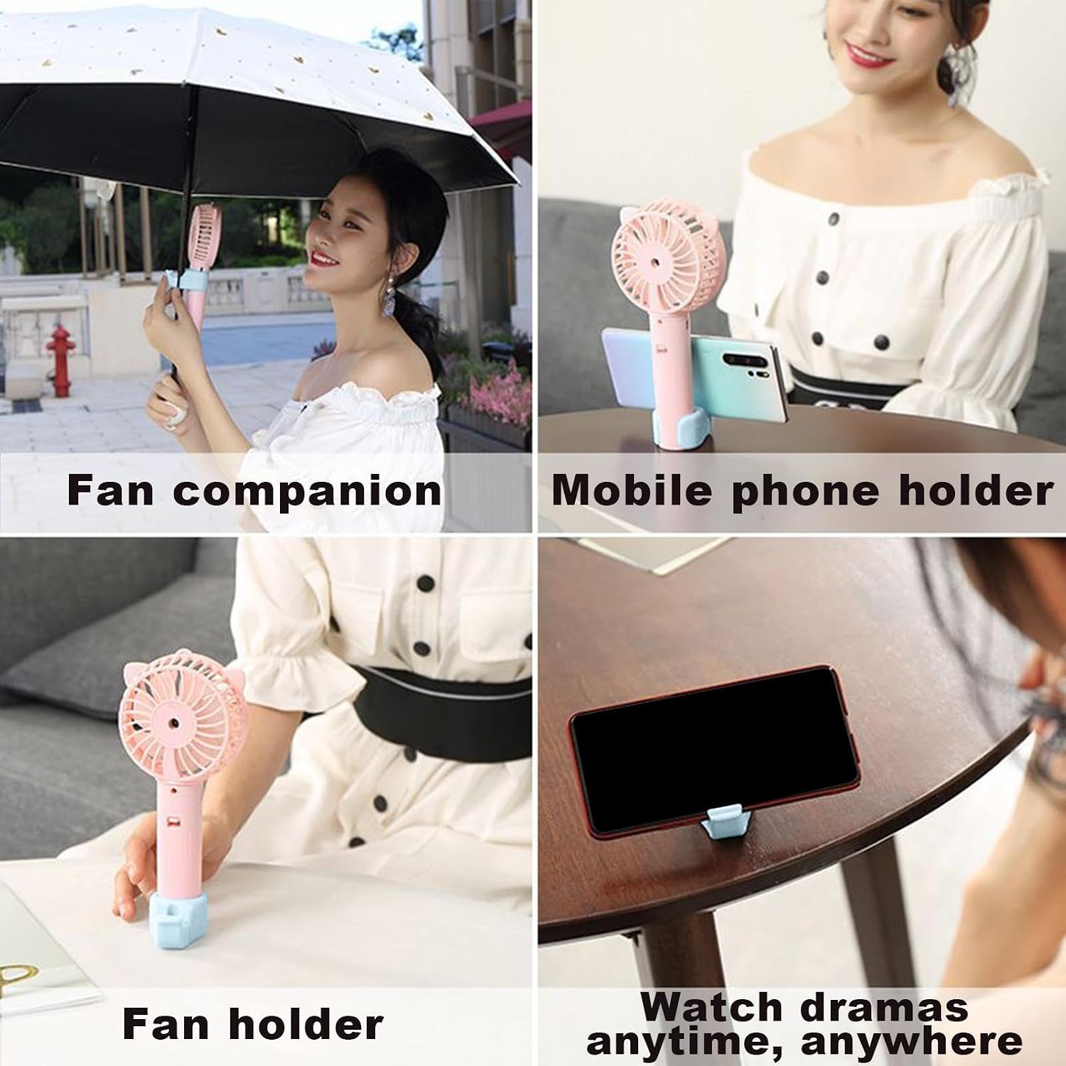 Umbrella Holder Clip for Fan Hand Cooler Holder for Parasols