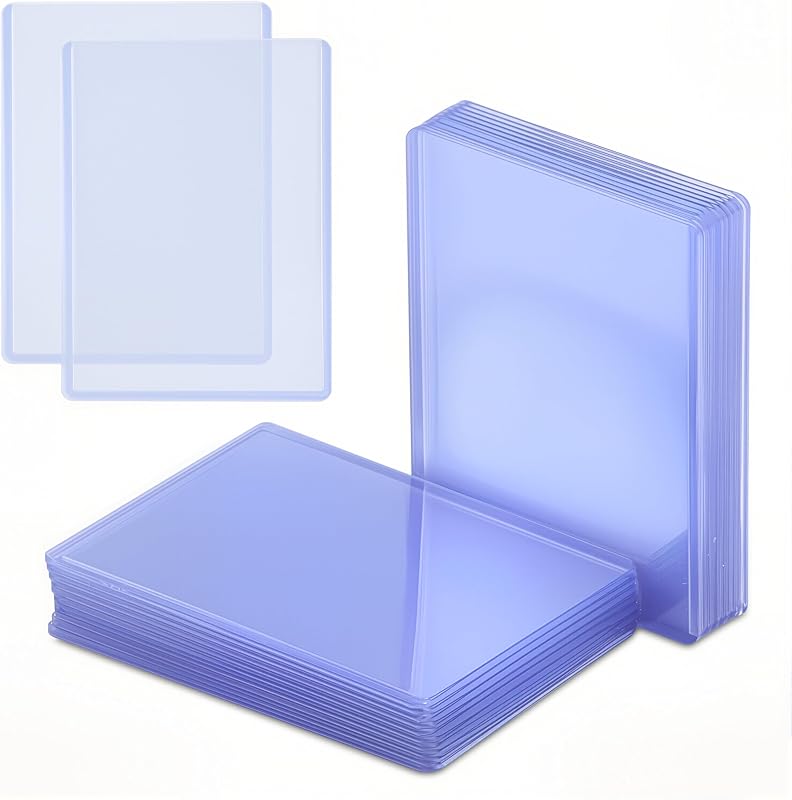 20Count Top Loaders and Card Sleeves for Trading Cards, 3" x 4" Rigid Card Protectors with Penny Sleeves, Clear Hard Plastic Card Holder for Baseball, Pokemon, MTG, and Sports Cards Collection Storage