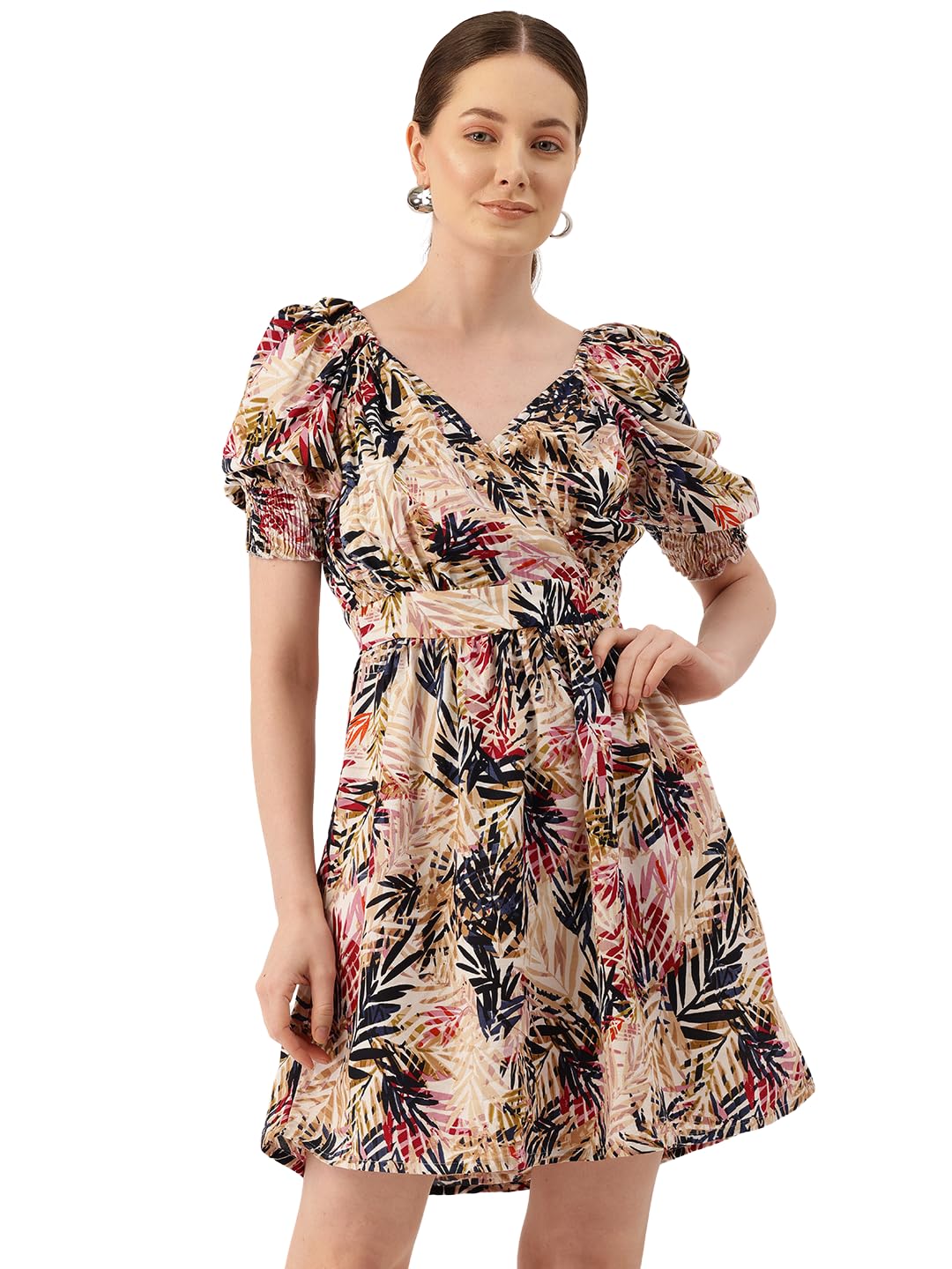 Printed Fit and Flared Designer Dress