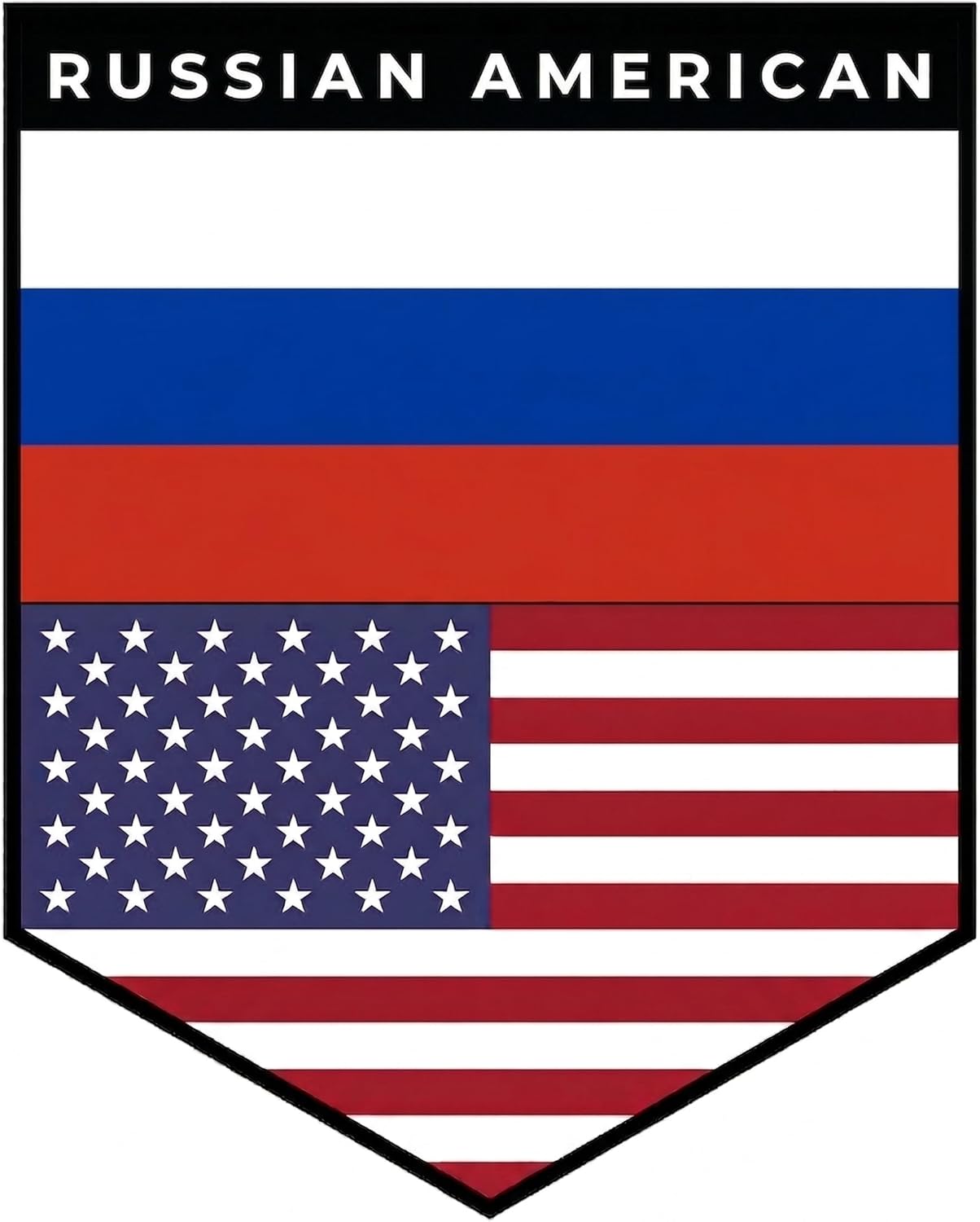 Russia USA Car Flag Hanging Decoration – Russian American Dual Flag Auto Accessory | Rearview Mirror Hanging + Window Mount Suction Cup | Slavic Pride Car Decor flags for car