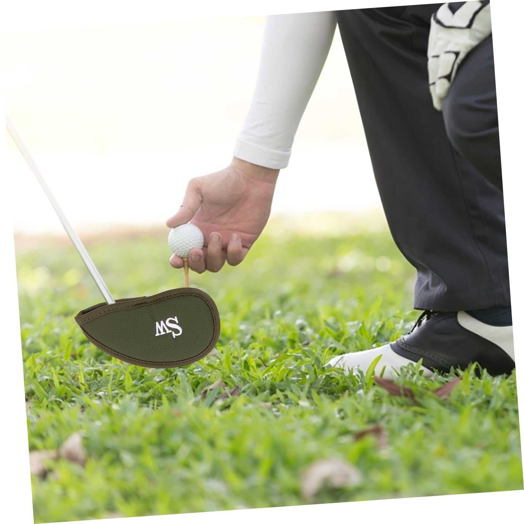 Fundas para Palos de Golf Numeradas 12 Piezas PU Verde Claro