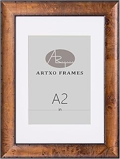 ArtXO Eco-Friendly A2 Reclaimed Wood Frame - Natural Wood Grain Texture,...