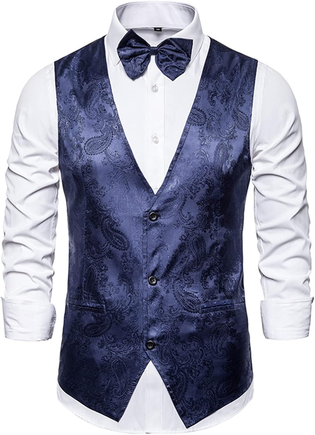 Gilet Sans Manches Duohropke Pour Homme | Gilet Décontracté Ou Costume Mariage - Taille Unique