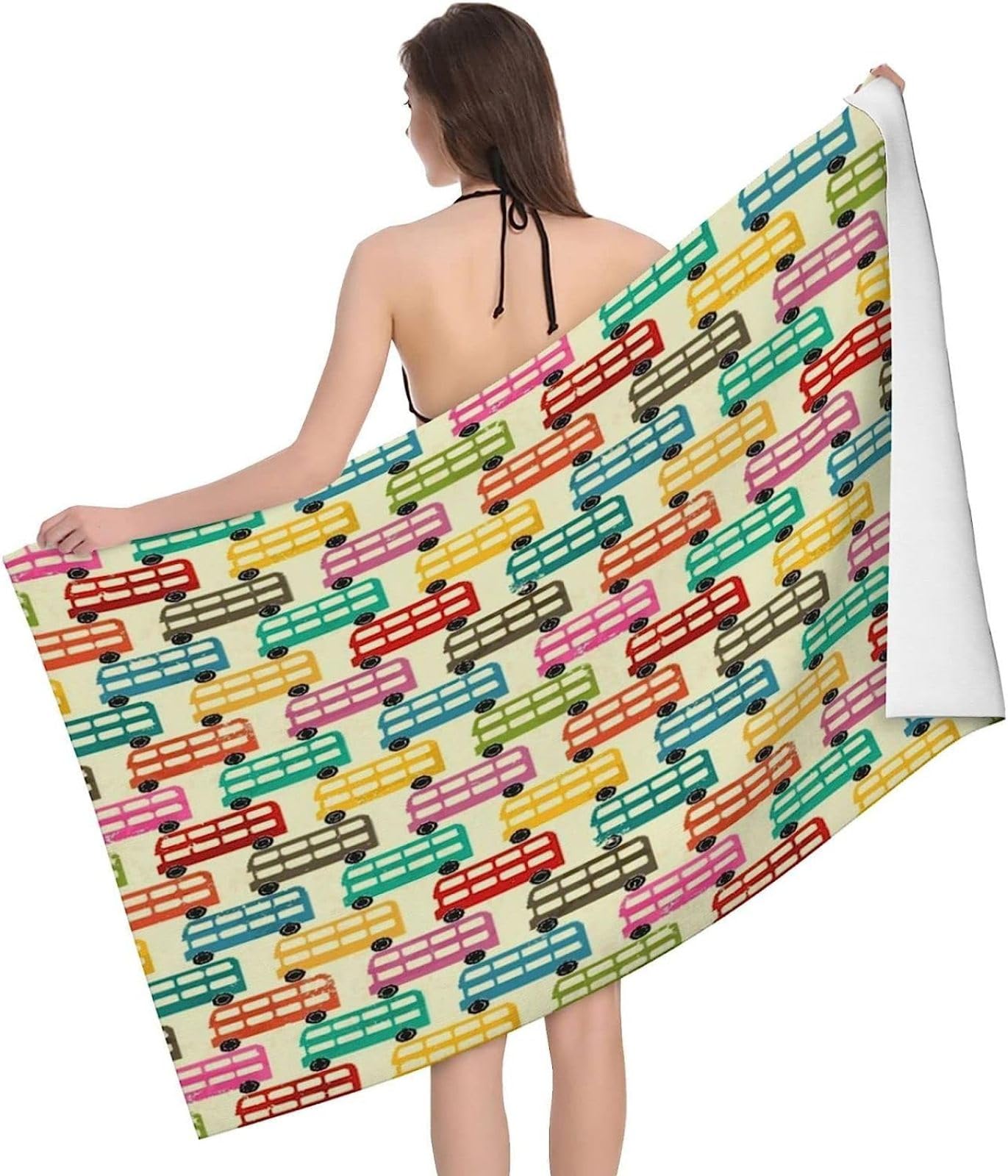 Mikrofaser Strandtuch Auto Strandhandtuch groß 200x200, Cartoon-Kinder Badetuch Strandlaken Handtuch Sandfreie Schnell Trocknende Leichtes Saunatuch, reisehandtuch, Sporthandtuch