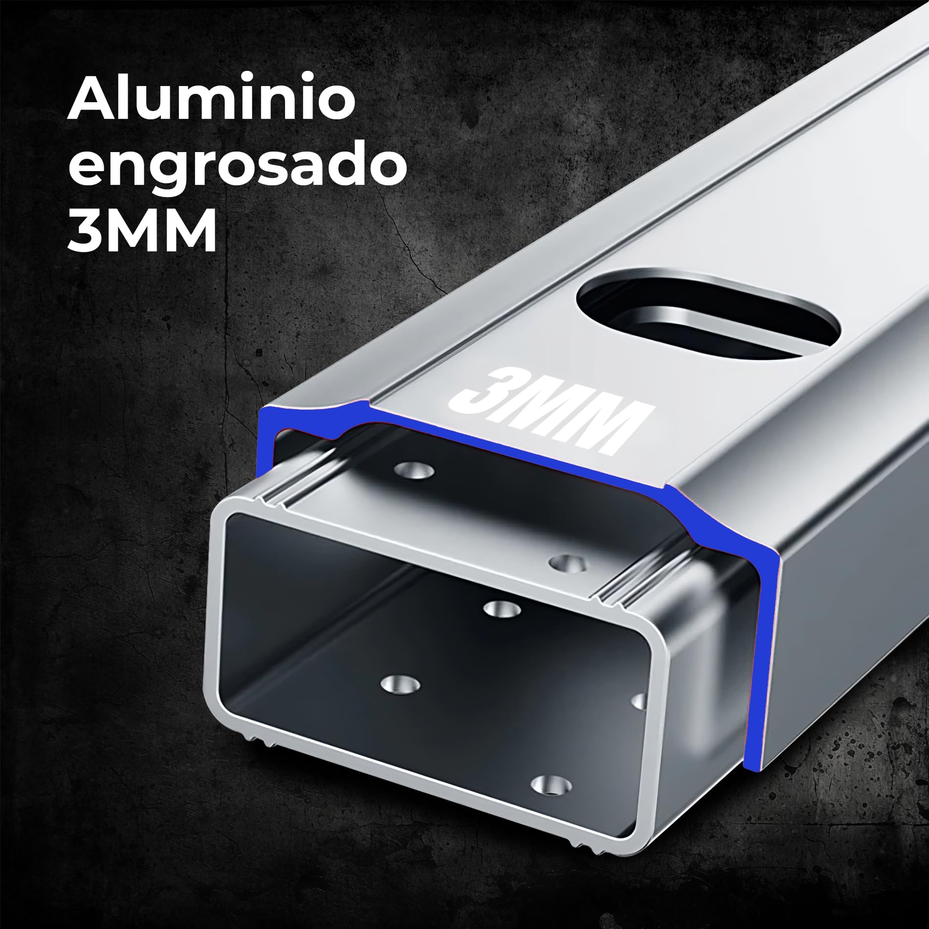 UZIRO Escalera Telescópica Plegable Articulada de Aluminio 4x5, 5,19 M, 150 KG, Gris