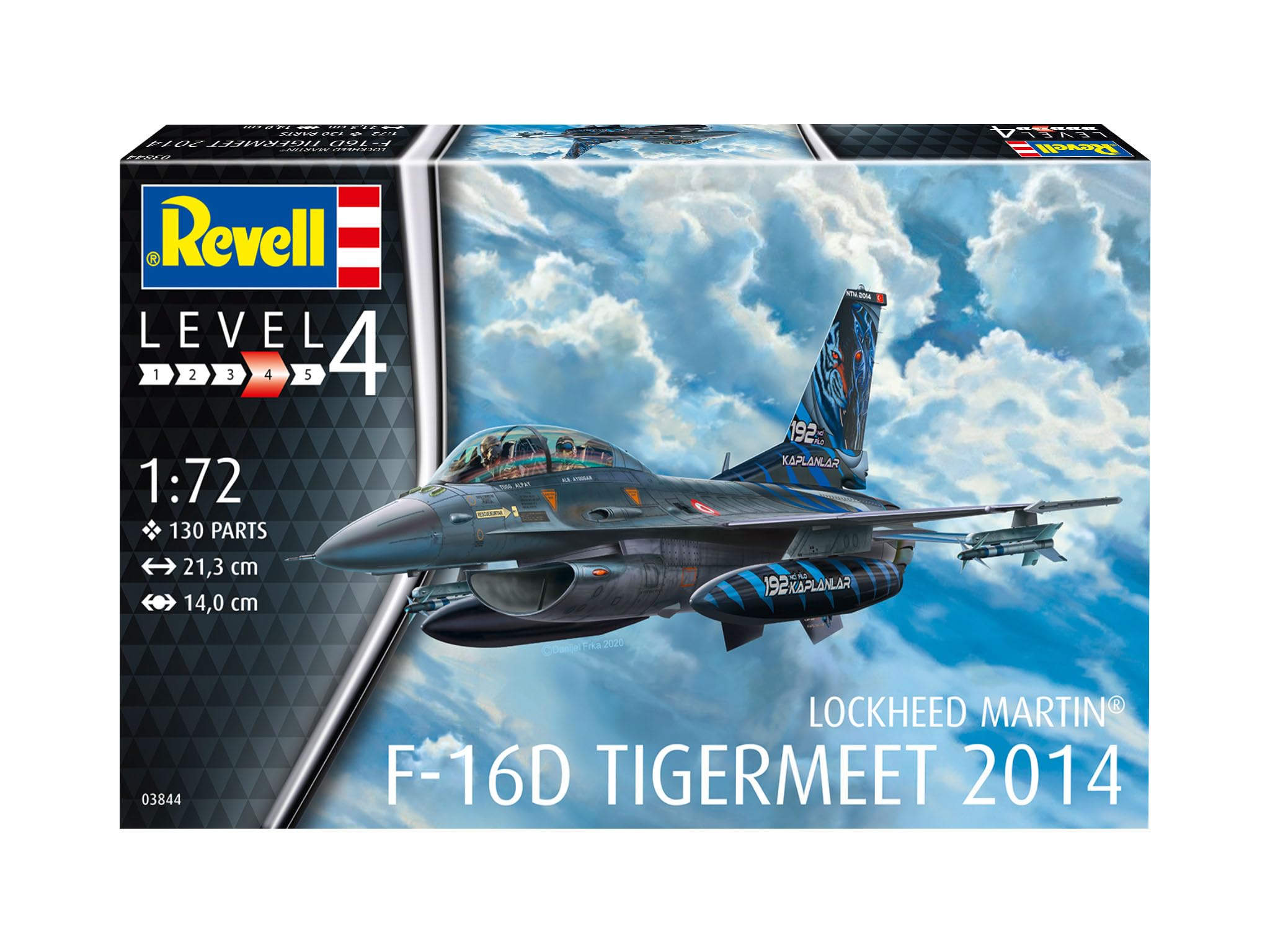 Revell-F-16D Tigermeet 2014, 1:72, 21,3 cm Maquette Avion, 03844, Multicolore