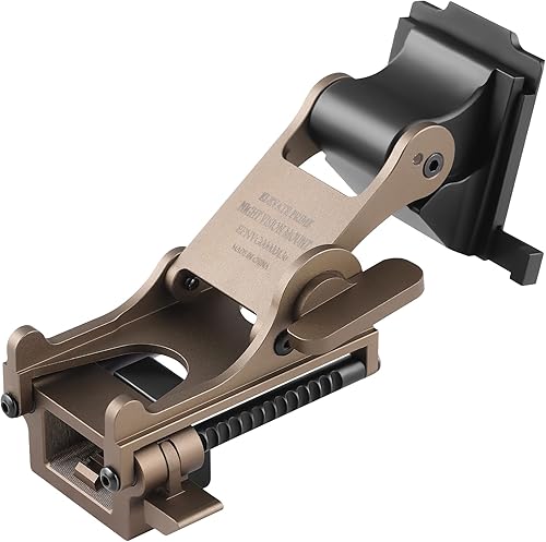 ElevatePrime Adaptador de casco Adaptador de visión nocturna para PVS-14, NVG Rhino Arm para montaje,Palanca ajustable PVS 14 Montaje - bronceado