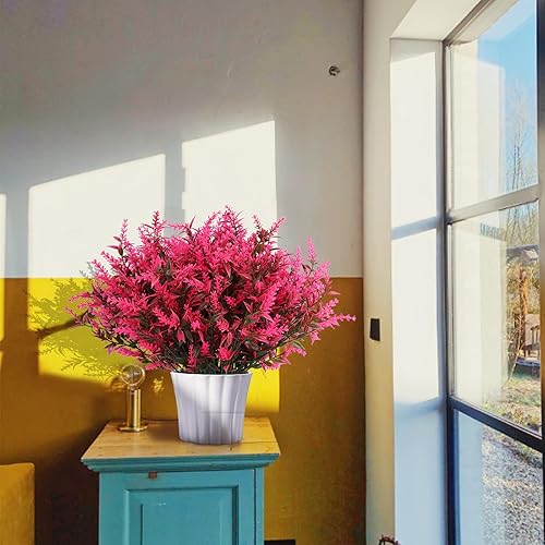 Miniatura 198 de Plantas artificiales para exteriores, resistentes a los rayos ultravioleta, vegetación artificial, 12 ramos de flores de lavanda para macetas