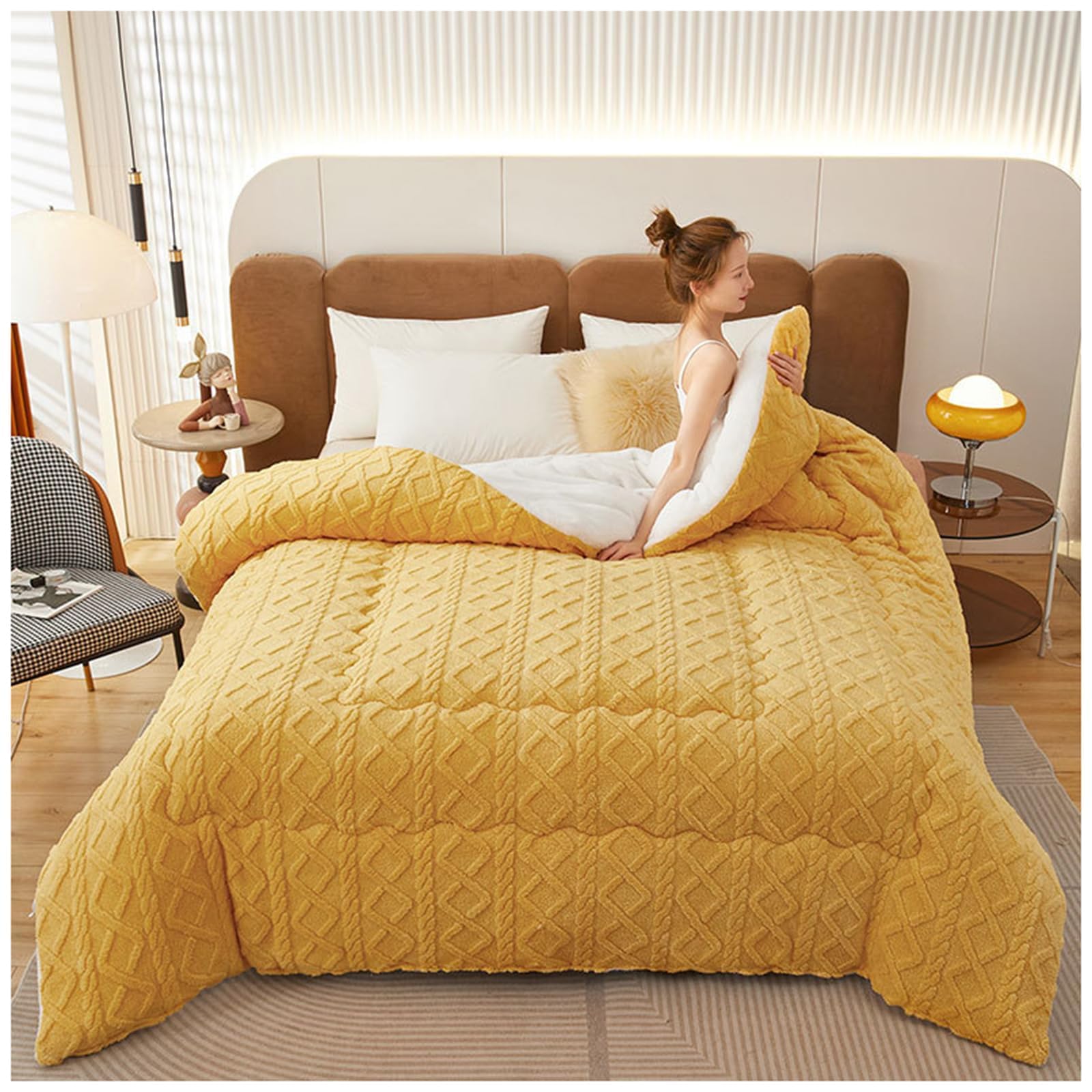Couverture polaire Sherpa pour lit double, douce, moelleuse et chaude pour lit et canapé, grande couverture épaisse pour toutes saisons, pour chaise, canapé, voyage