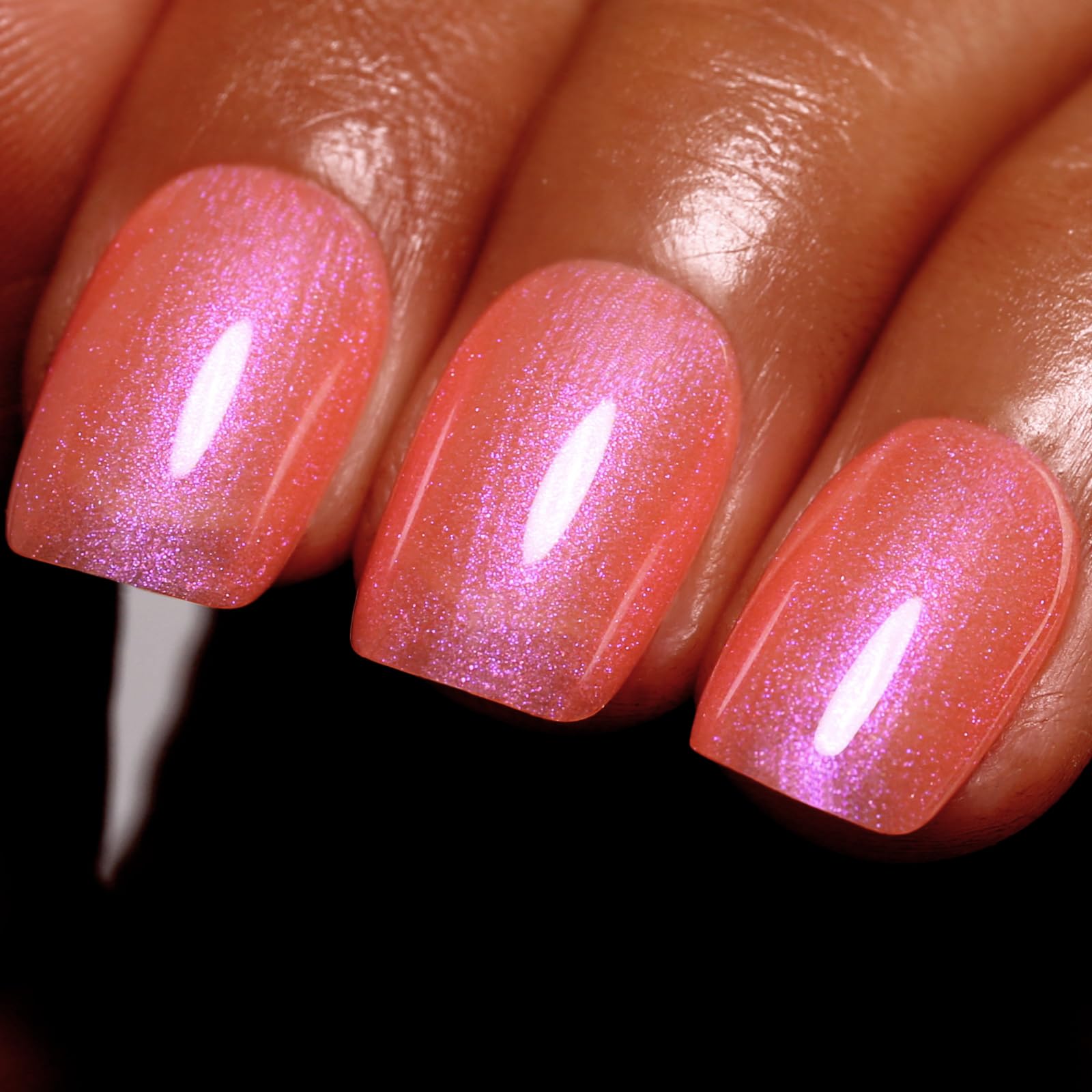 Ozzeal Iridescent Nude Mauve Pink Gel Nail Polish, 15ML Sparkle Shimmer Glitter, Soak Off LED UV Gel Nail Polish for Art DIY Manicure — view 90