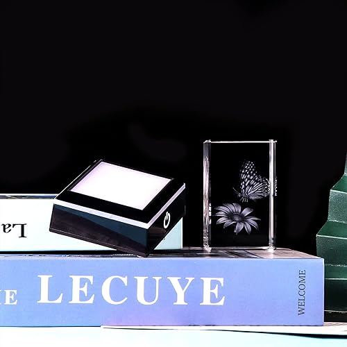 Miniatura 9 de Qianwei Bola de cristal láser 3D, regalos de delfín para mujeres y hombres, figuras de cristal para decoración de habitación, cumpleaños para 2