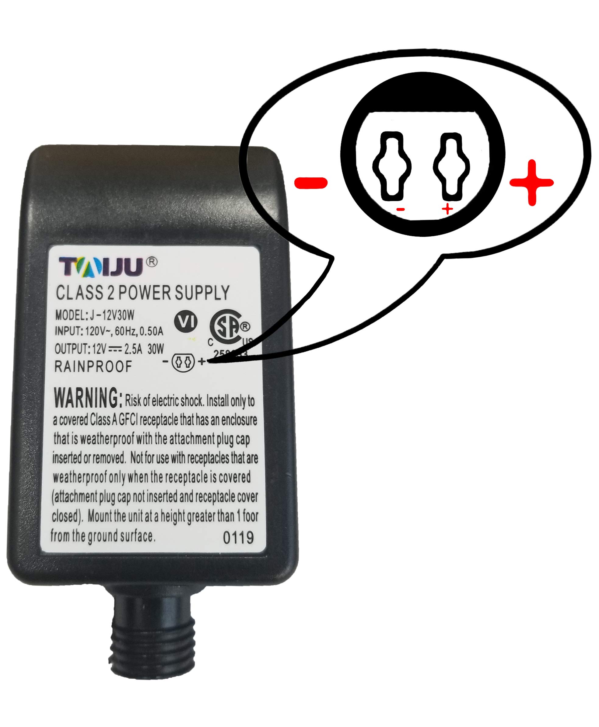 K-MAINS 12V 1A Power Adapter For Inflatables & LED Lights - Replacement For Model RH-120-0700U4-1 - View #12