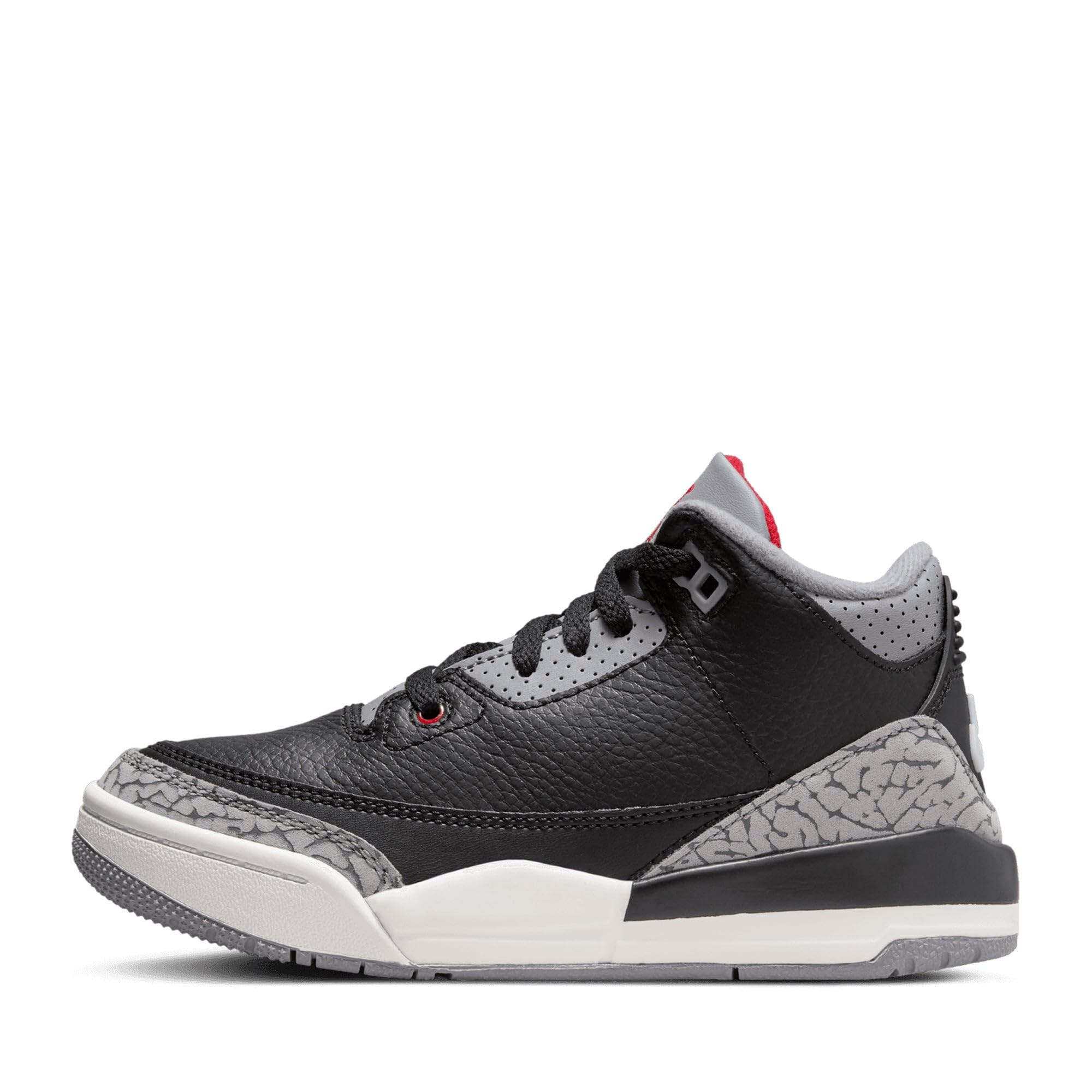 Jordan Little Kid's 3 Retro Black/Fire Red-Cement Grey (DM0966 010)