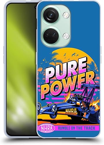 Head Case Designs Officially Licensed National Hot Rod Association Pure Power Graphics Soft Gel Case Compatible with OnePlus Nord 3 5G