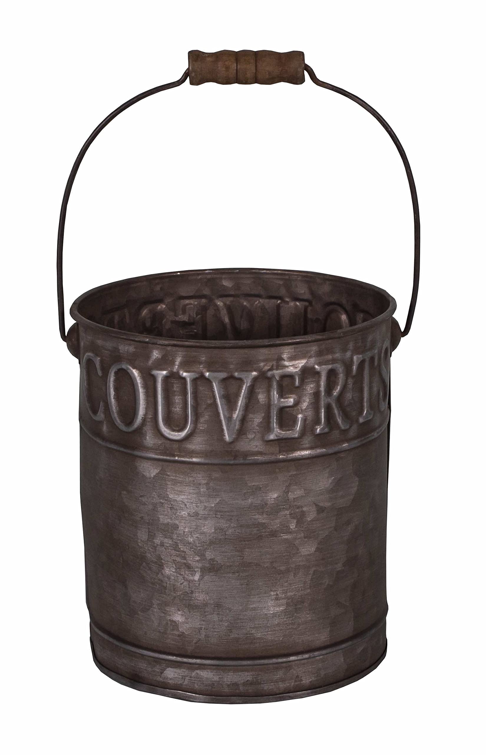Range-couverts zinc Antic Line 1 anse pour vos déjeuners de jardin