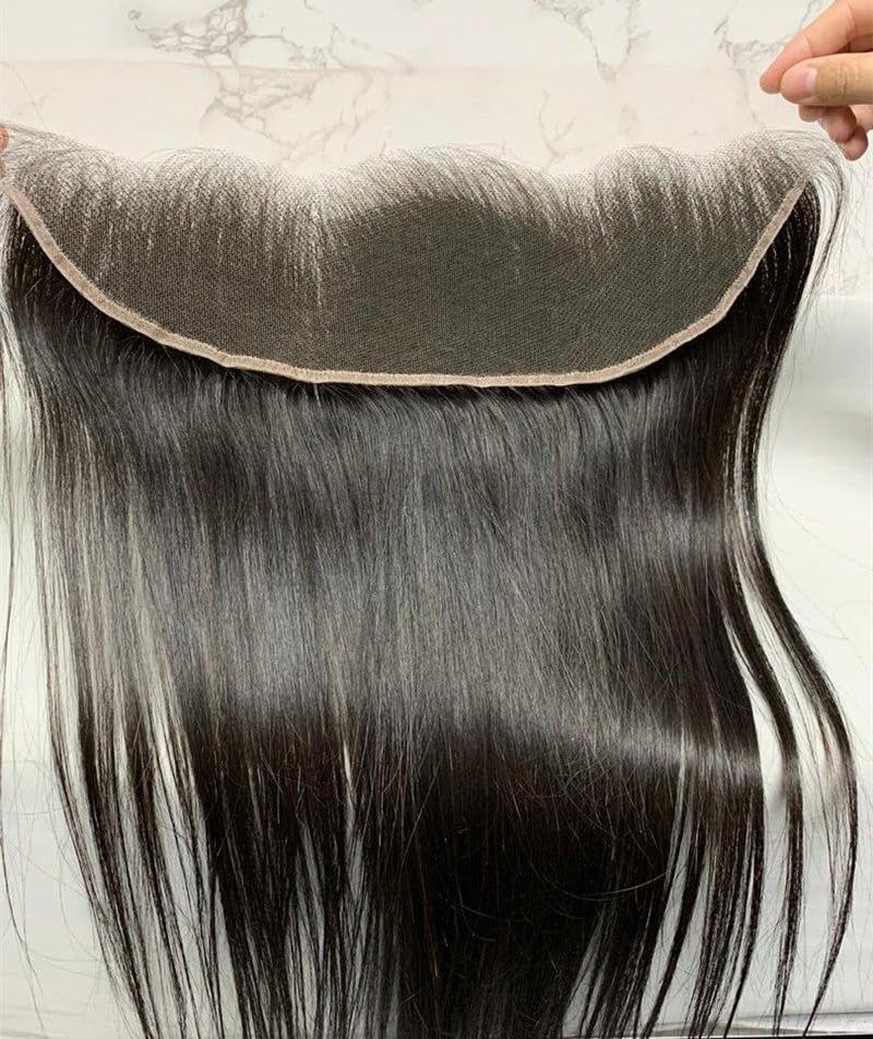 14A Grade Virgin Human Hair 13x4 Lace Frontal Only Transparent Lace Brazilian Straight Frontal Closure Human Hair 100% Unprocessed Virgin Ear to Ear Lace Frontal Human Hair (13x4 Lace Frontal, 20inch)