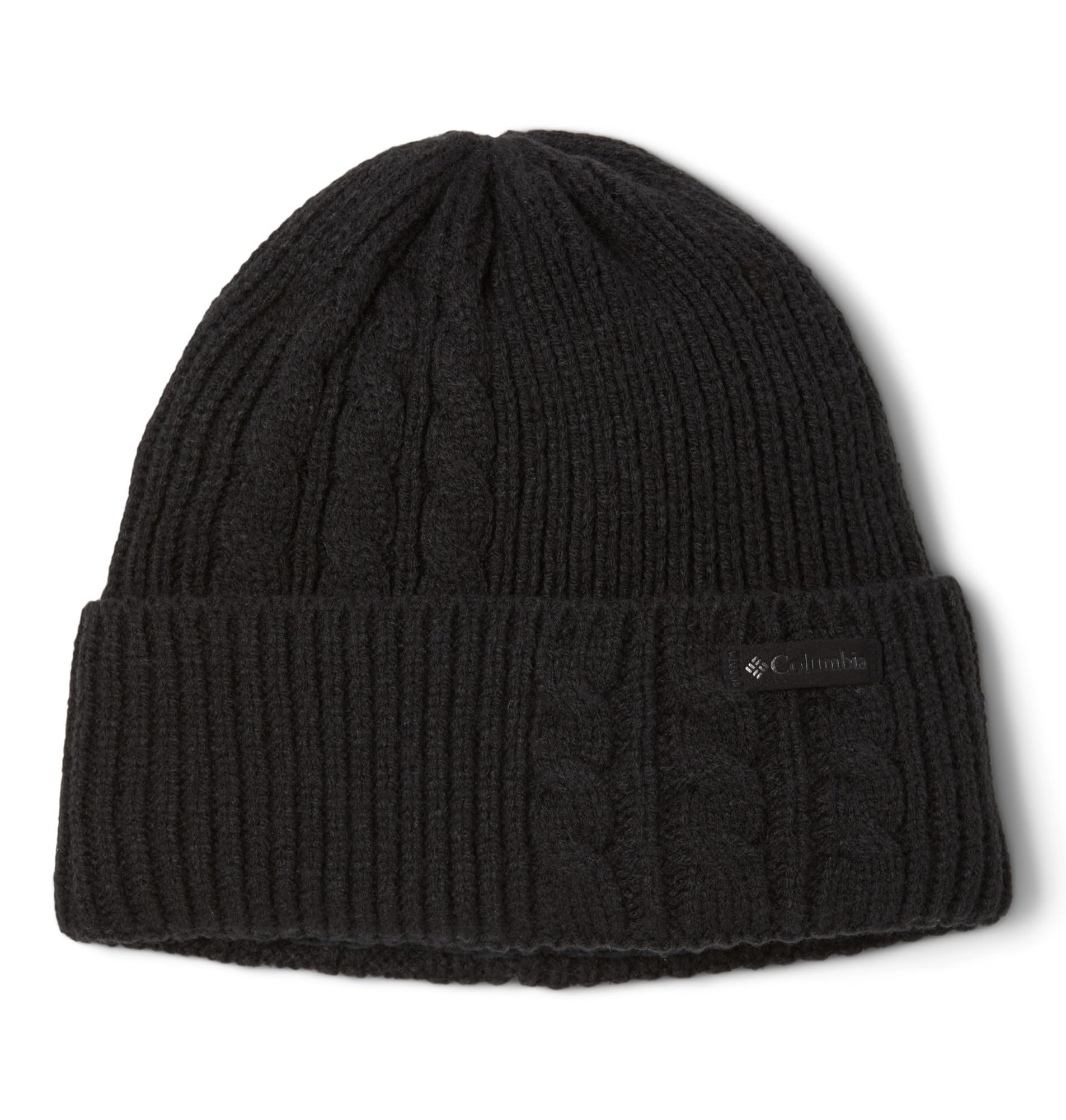Columbia Women's Agate Pass Cable Knit Beanie, Beanie Hat, Black, One Size
