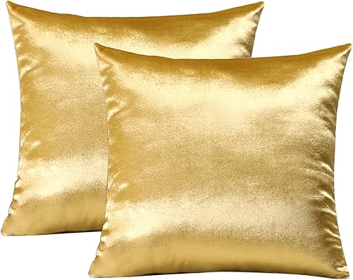Miniatura 6 de OTOSTAR Paquete de 2 fundas de almohada decorativas de terciopelo suave, fundas de cojín cuadradas sólidas para decoración del hogar, fundas de