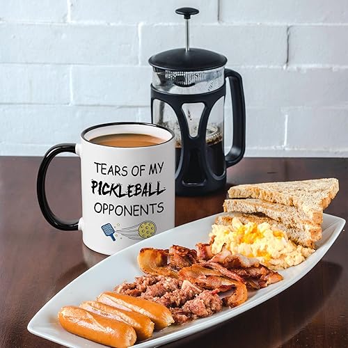 Miniatura 2 de YHRJWN Regalos de pickleball para mujeres y hombres, taza de oponentes de lágrimas de pickleball, regalo de jugador de pickleball, taza de café de