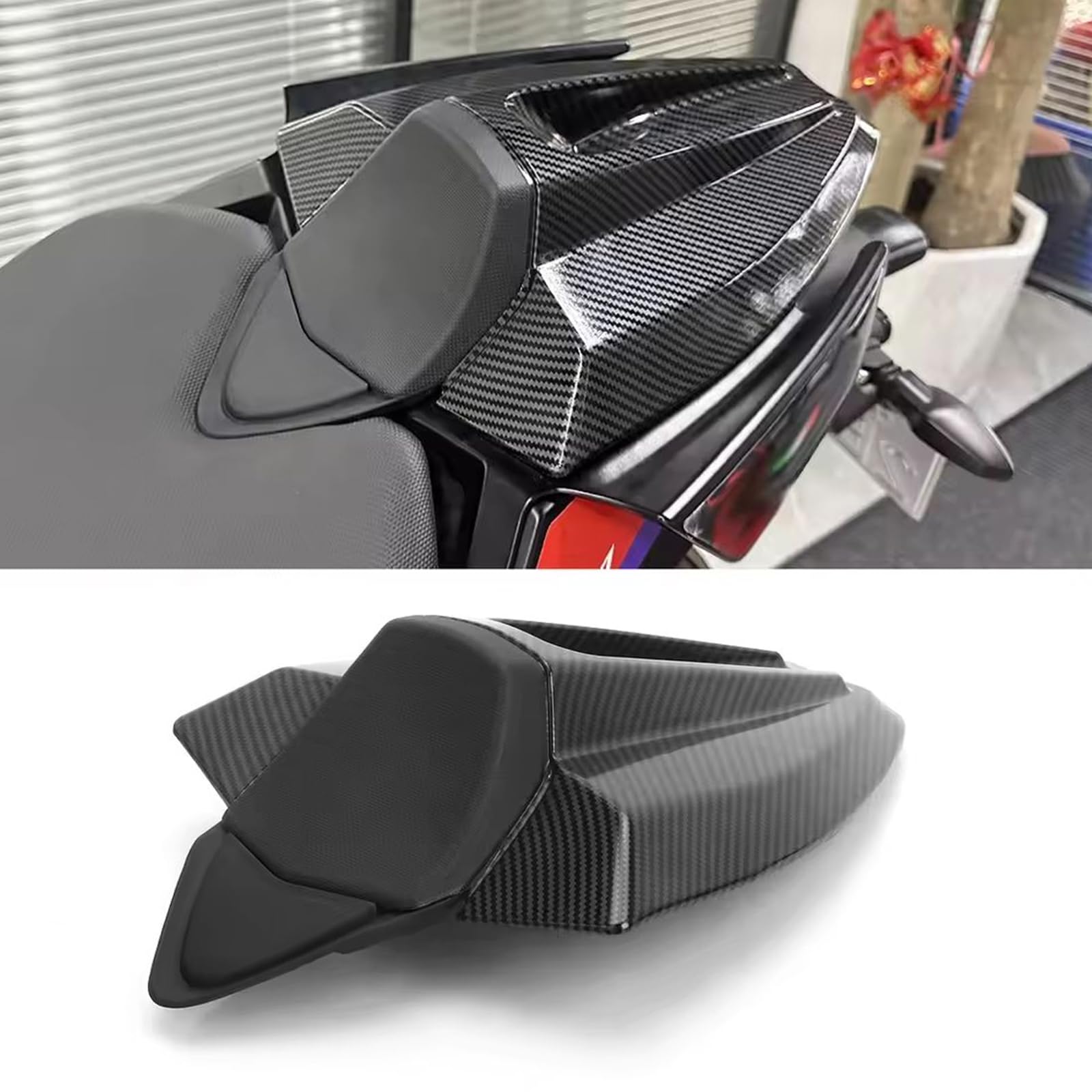 for Aprilia RS457 rs457 RS 457 2024 2025 Motorcycle Accessories Passenger Pillion Solo Fairing Cover Tail Section Replacement Part (Carbon Fiber)
