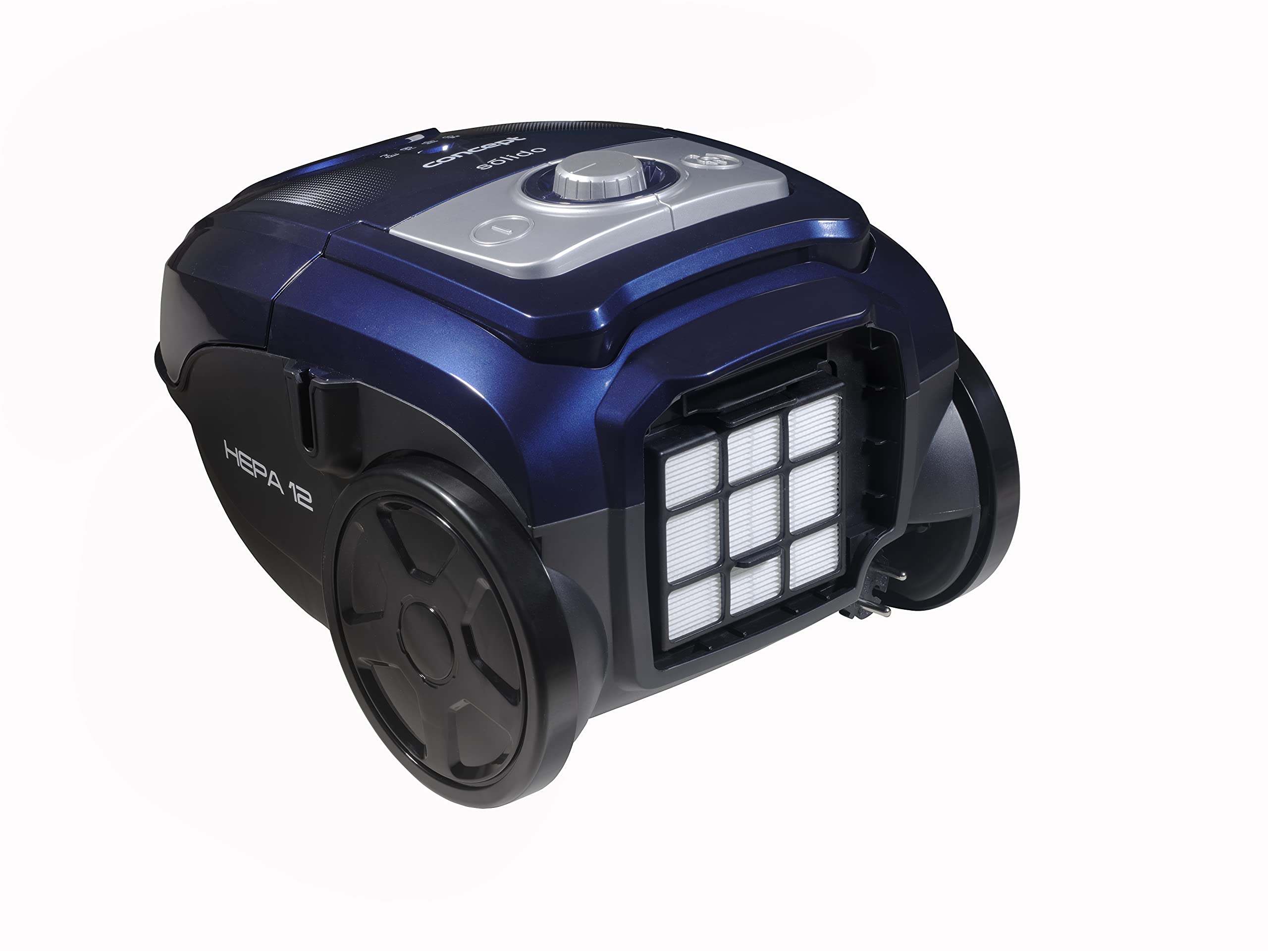 Concept Elettrodomestici VP8076 Aspirapolvere a Traino con Sacco, 700 W, 3 Litri, 66 Decibel, Plastic, Blu