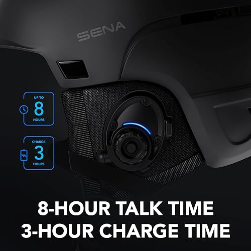 Miniatura 3 de Sena Latitude - Casco de nieve con altavoces y micrófono integrados, intercomunicador Bluetooth de cuatro vías, comunicación abierta manos libres,