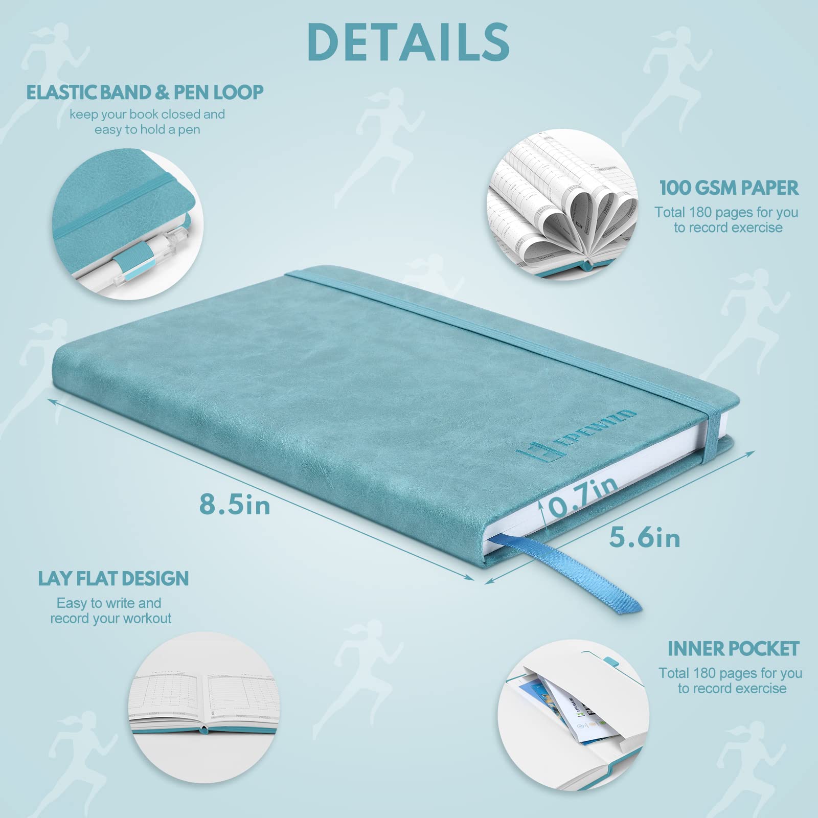 Hardcover FItness Planner Workout Journal voor Mannen & Vrouwen