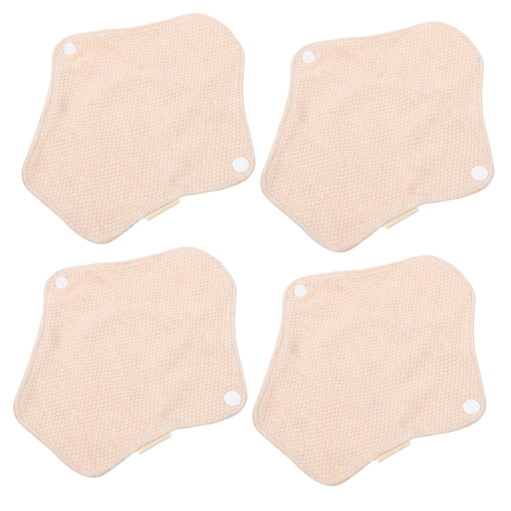 Gogogmee 4pcs Washable Sanitary Napkin Women Menstrual Lavable Pantiliner Pad Reusable Sanitary Napkin Dancder Women Cotton Menstrual Washable Menstrual Mats Pure Cotton Beige