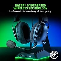 Vista 3 de Razer BlackShark V2 Pro Auriculares inalámbricos para juegos: sonido envolvente espacial THX 7.1, controladores de 1.97 pulgadas, micrófono Negro