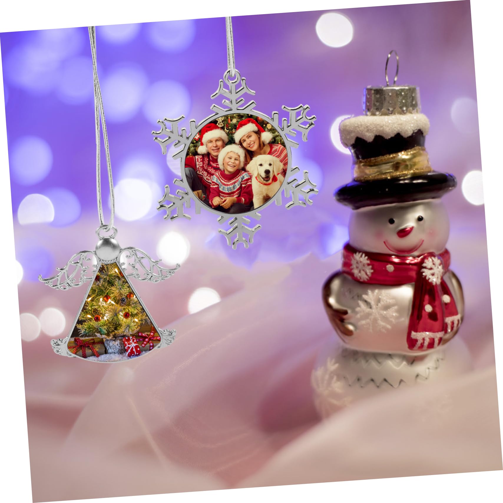PRETYZOOM 10 STK Sublimation Schneeflocke Weihnachtsbedarf Weihnachtsbaum anhänger personalisierte weihnachtsdeko Kinder weihnachtsdeko Weihnachtsfeier-Layout-Requisite Sublimationsornamente
