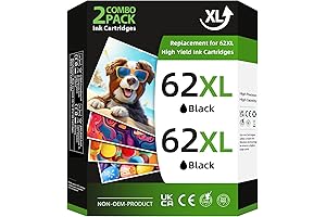 HP 62XL Black Ink Cartridge: Perfect for Sharp Black Prints