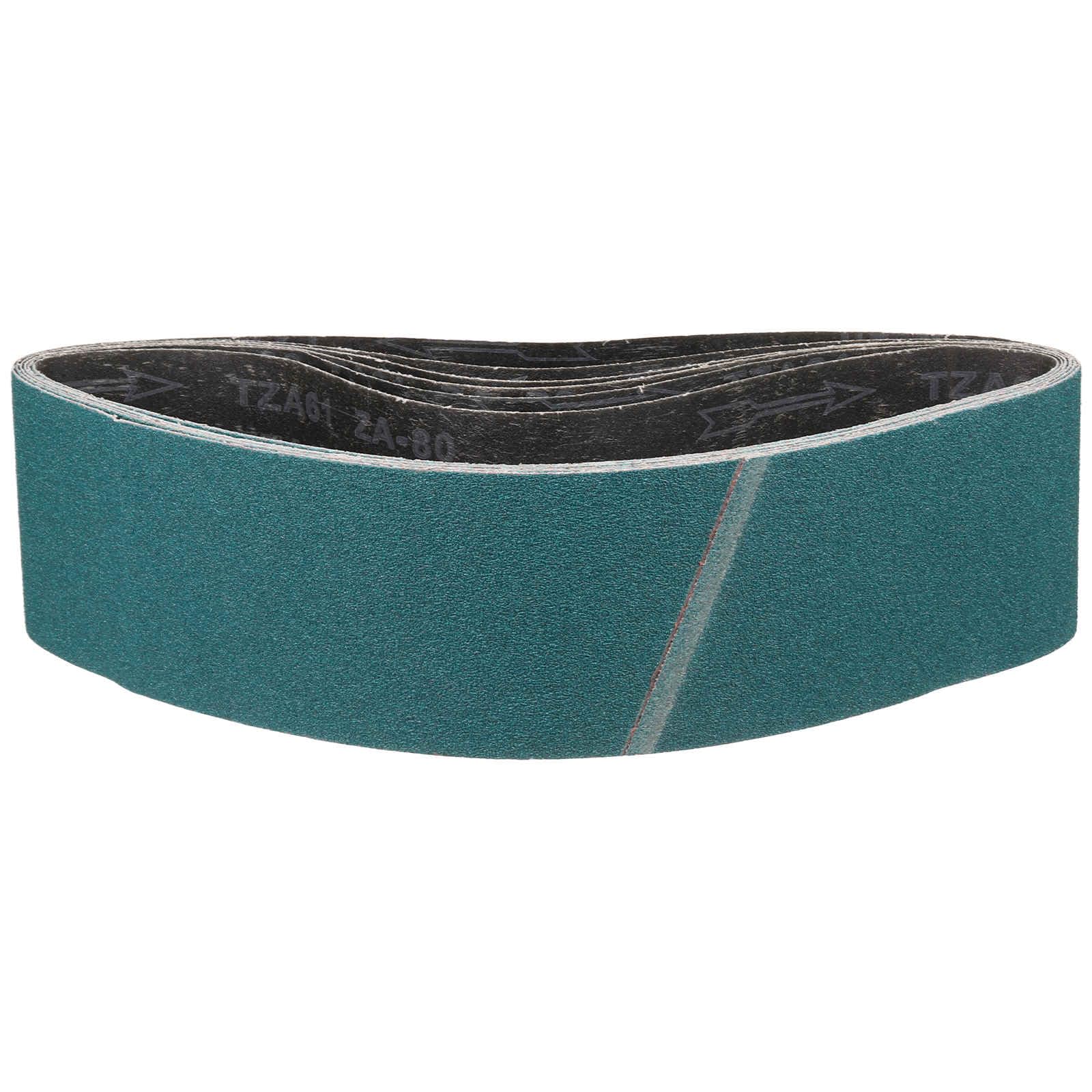 CoCud 100mm x 915mm Sanding Belt, 6 Pcs 80 Grit Zirconia Knife Sharpener Belts Work Sharpening for Belt Sander Knife Carving Tool Metal Working