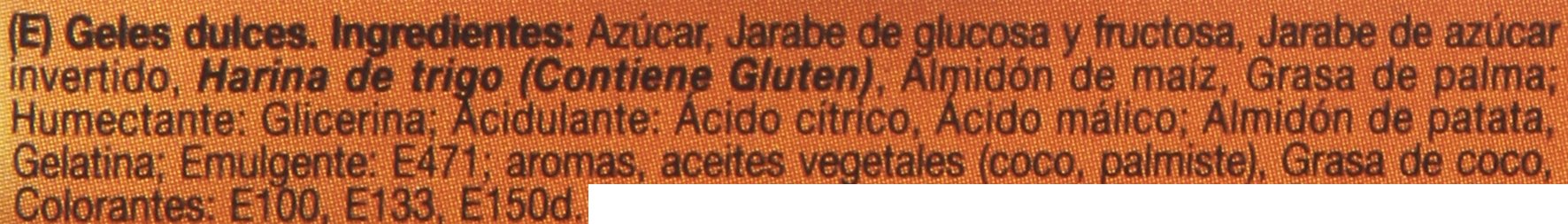 Dulcitar Cola Regaliz alargado sabor intenso cola textura blanda sin gluten Bandeja 200 u