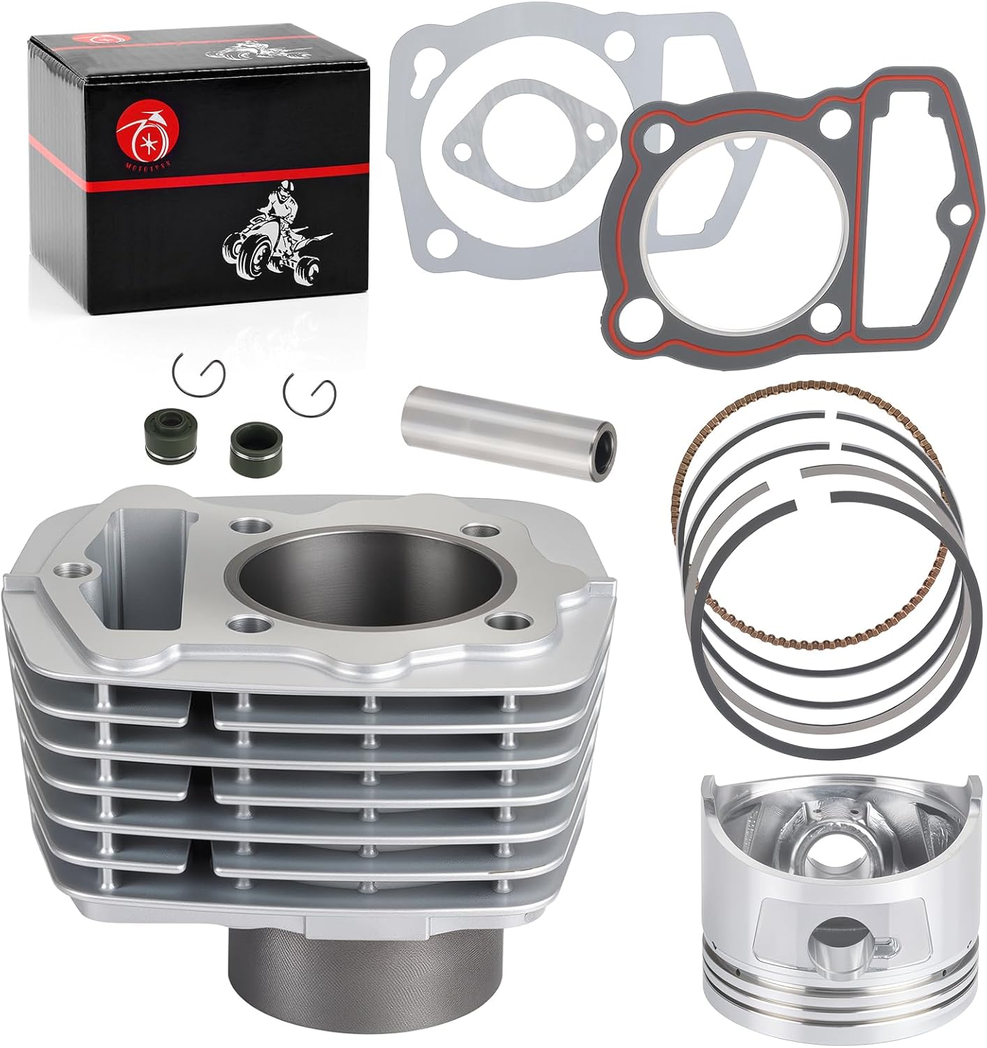63mm STD Top End Rebuild Kit Cylinder Pistion Gasket for Honda XR200 XR200R XL200R 1986-1987