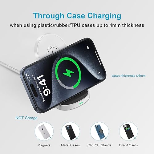 Miniatura 6 de Soporte de cargador inalámbrico de 15 W, estación de carga rápida compatible con Samsung Galaxy S23 S22 S21 S20 Ultra 5G FE Plus S10 S9 S8 S7, Note