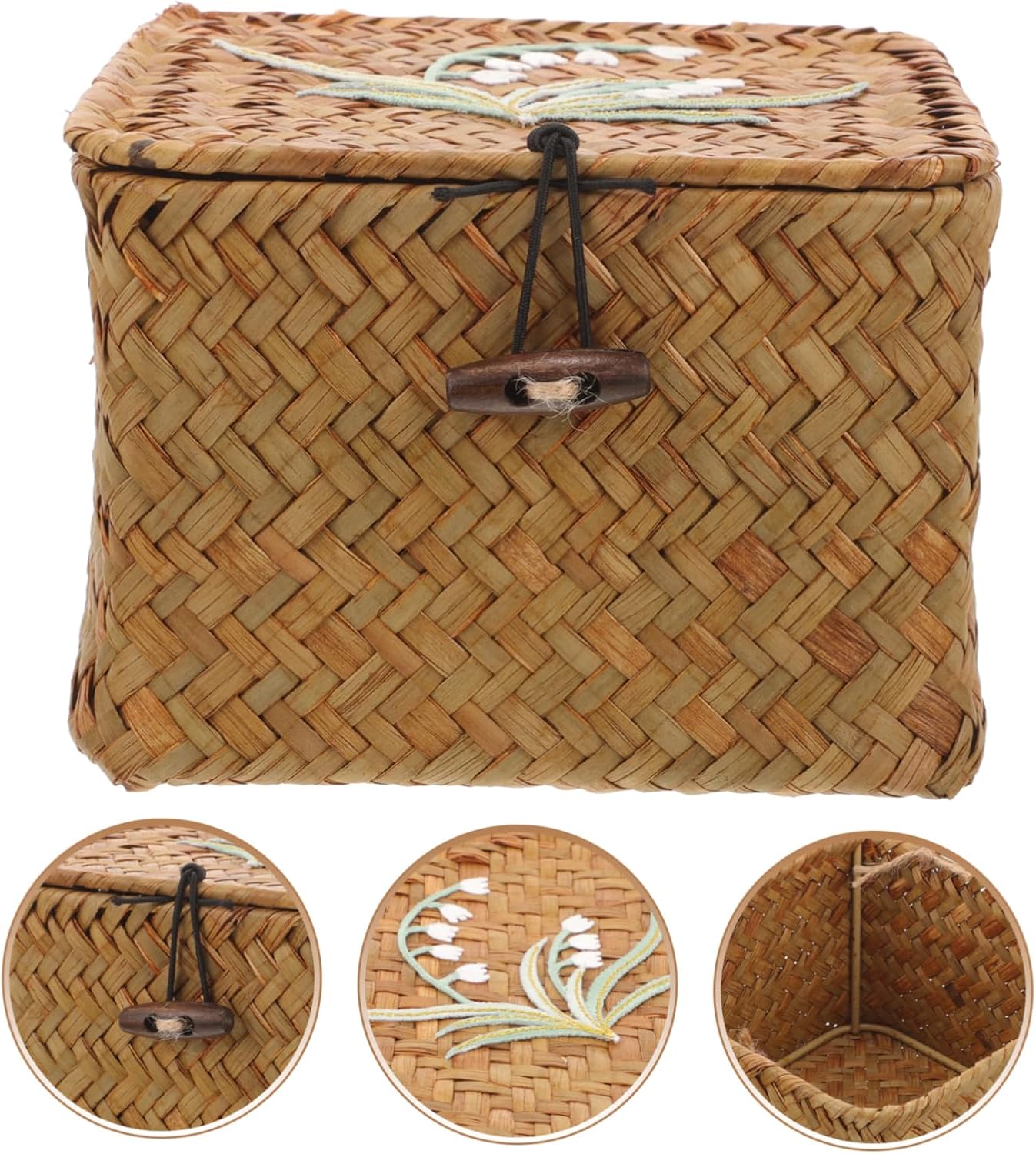 DOITOOL Storage Basket Lid Multi-use Sewing Tools Organizer Box Household Wardrobe Organizers